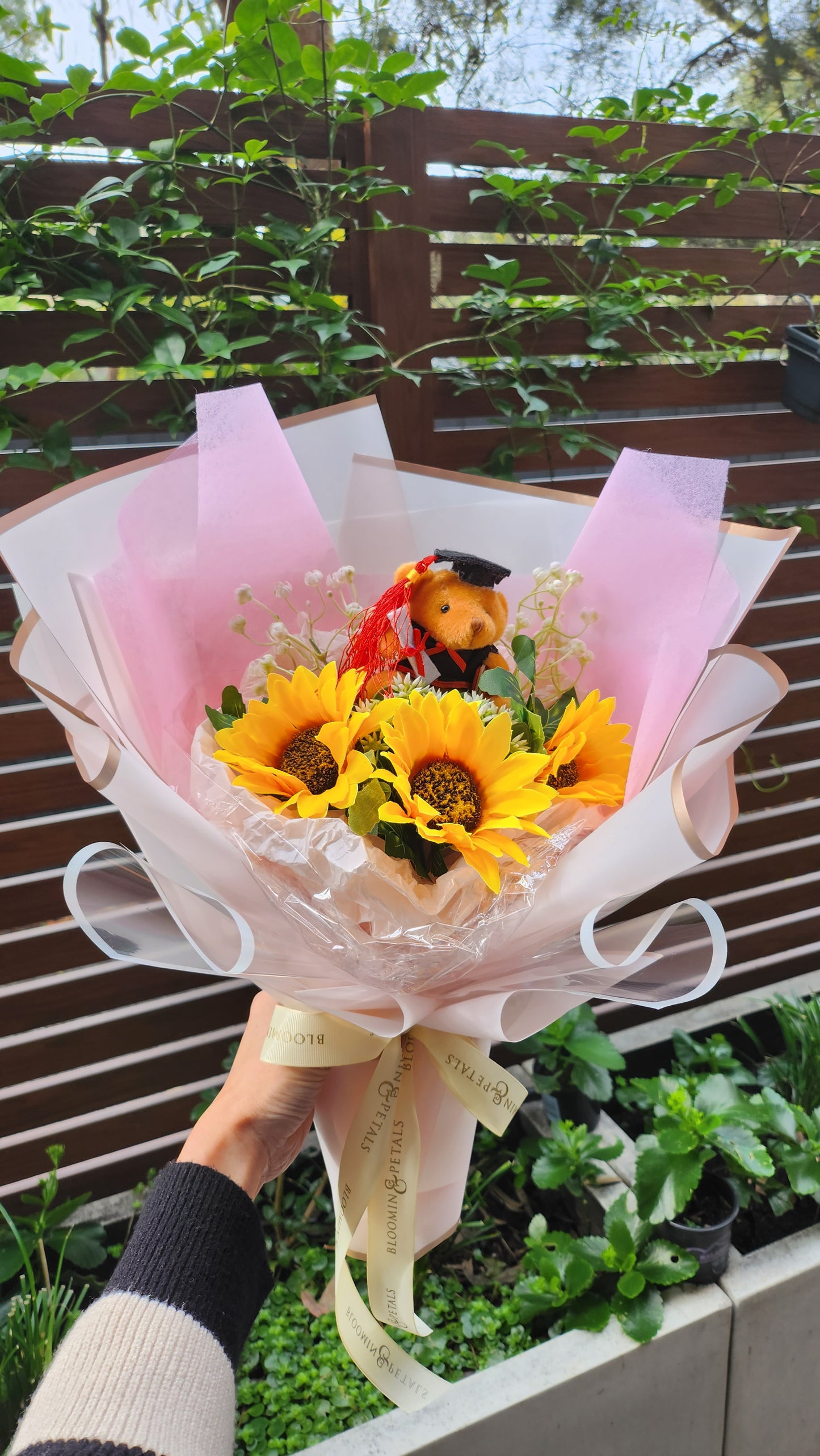 Sunflower graduation bouquet