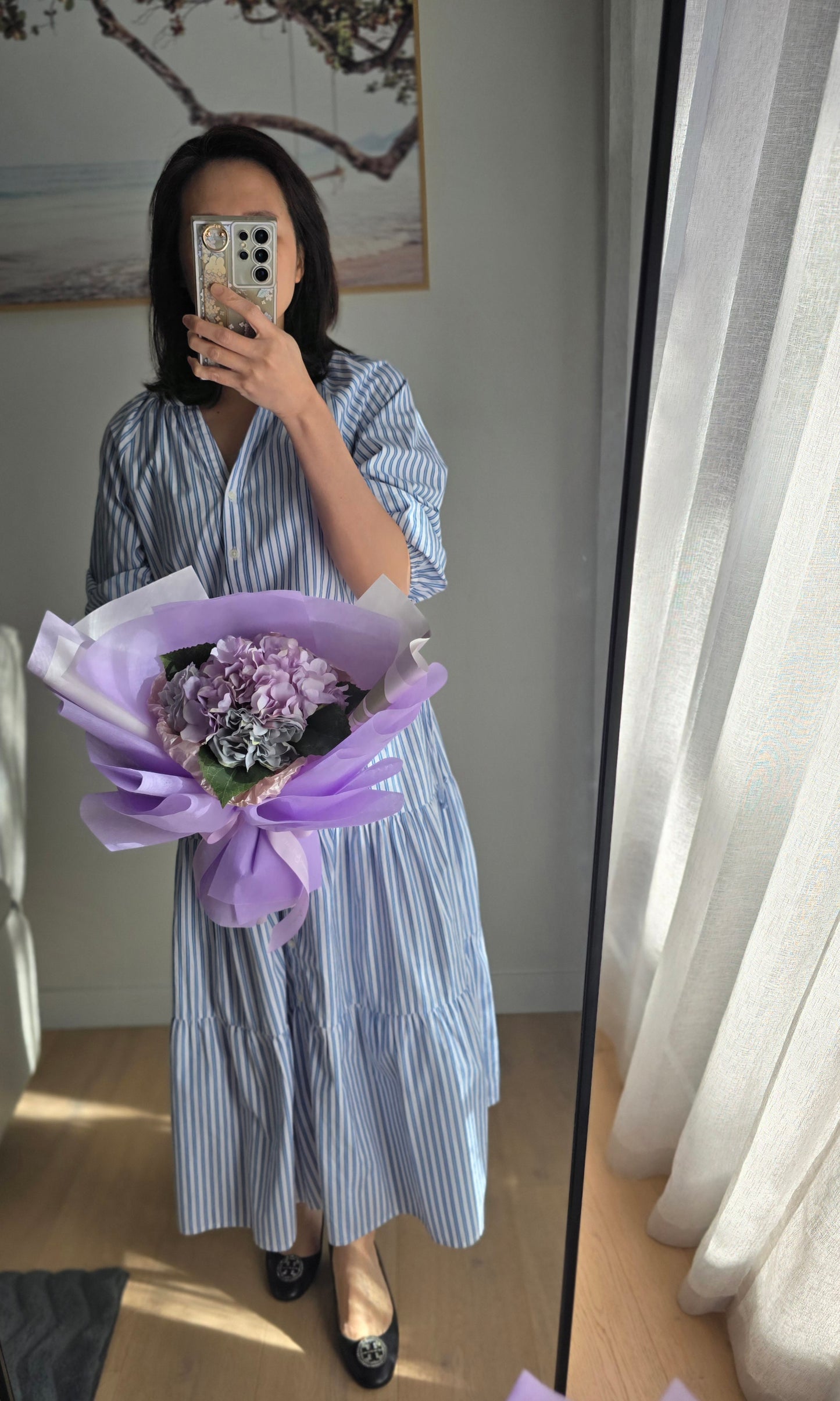 SIMPLE GRADUATION BOUQUET silk flower arrangement round bouquet