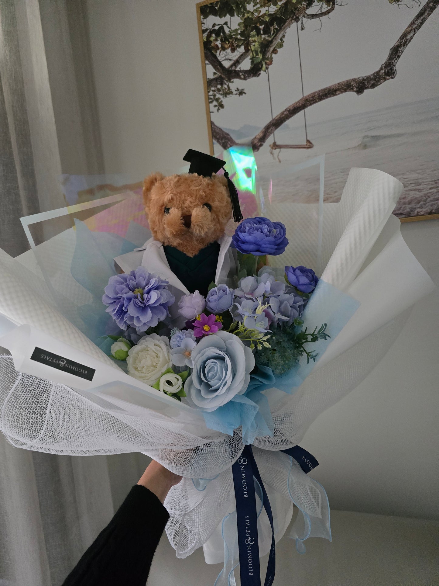 LIMITED EDITION BOUQUET WITH DOCTOR TEDDY BEAR GRADUATION BOUQUET