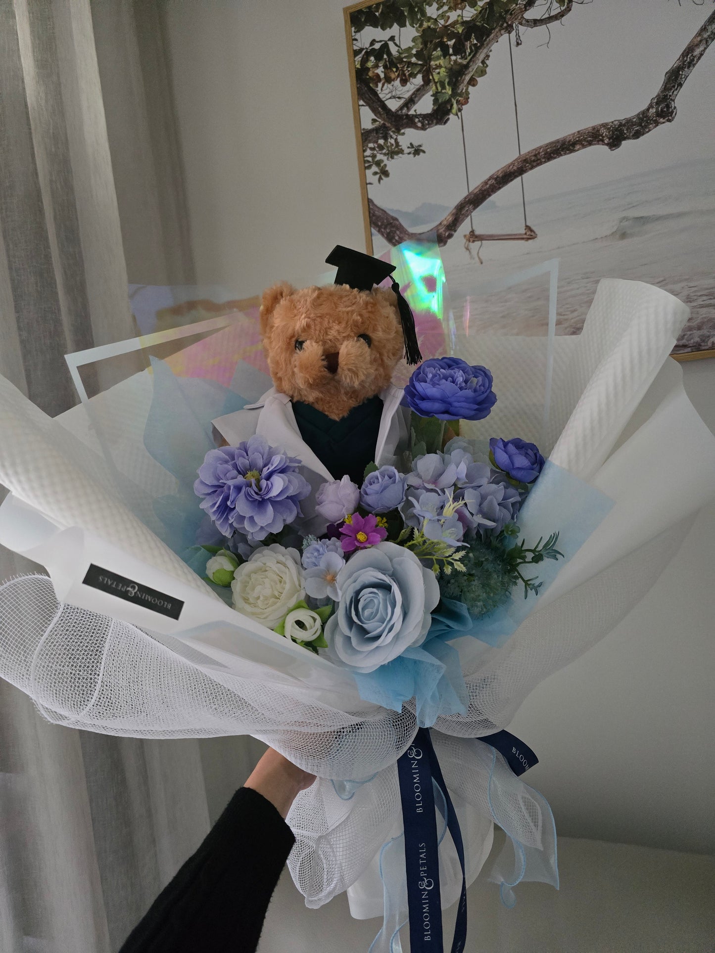 LIMITED EDITION BOUQUET WITH DOCTOR TEDDY BEAR GRADUATION BOUQUET
