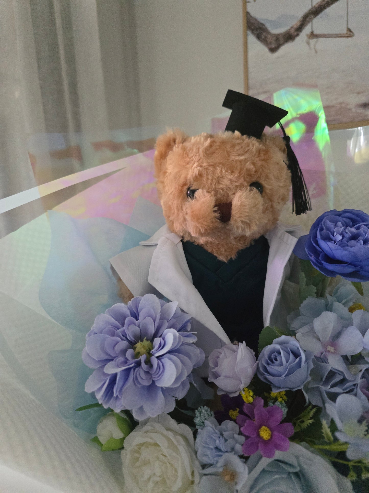 LIMITED EDITION BOUQUET WITH DOCTOR TEDDY BEAR GRADUATION BOUQUET