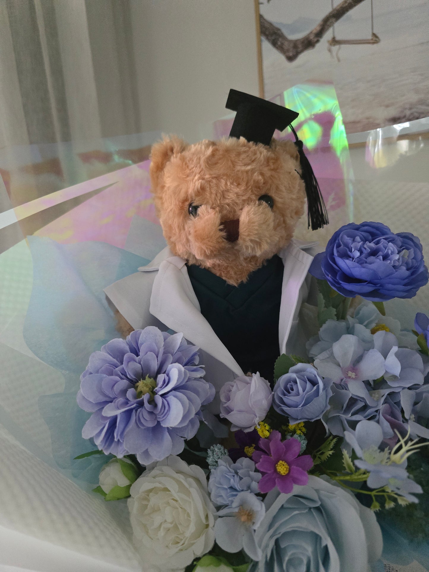 LIMITED EDITION BOUQUET WITH DOCTOR TEDDY BEAR GRADUATION BOUQUET