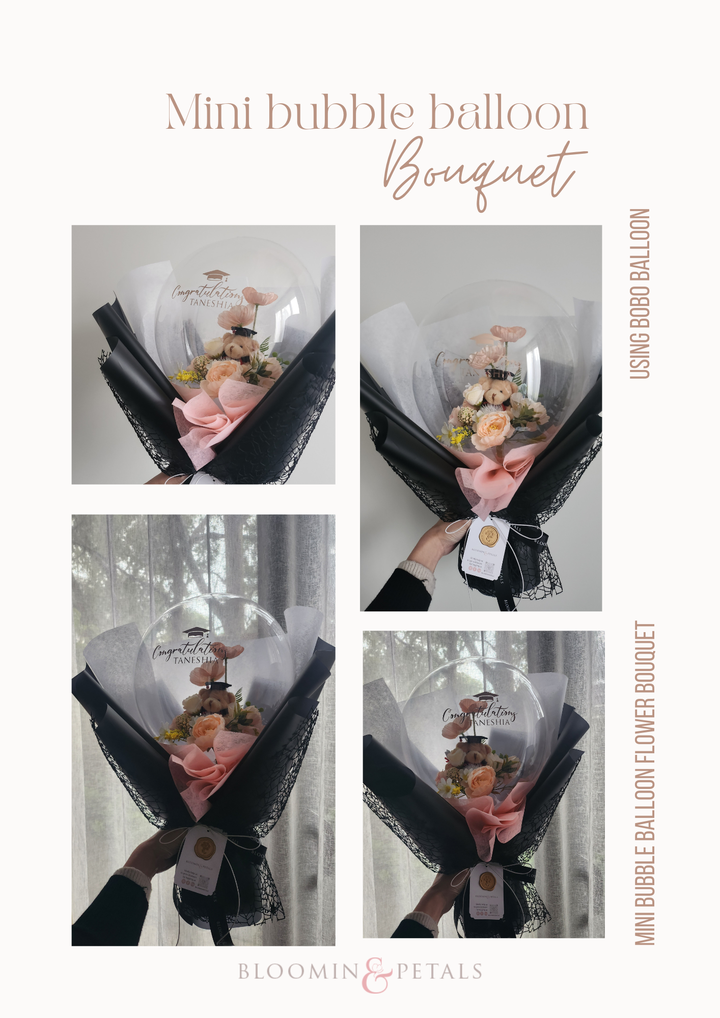 MINI Graduation Flower balloon bouquet