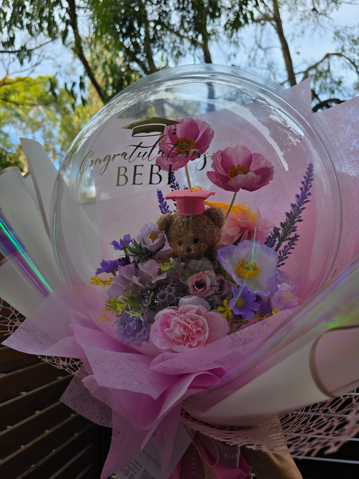 MEDIUM HARD BALLOON Graduation Flower balloon (PVC BALLOON) bouquet everlasting bouquet