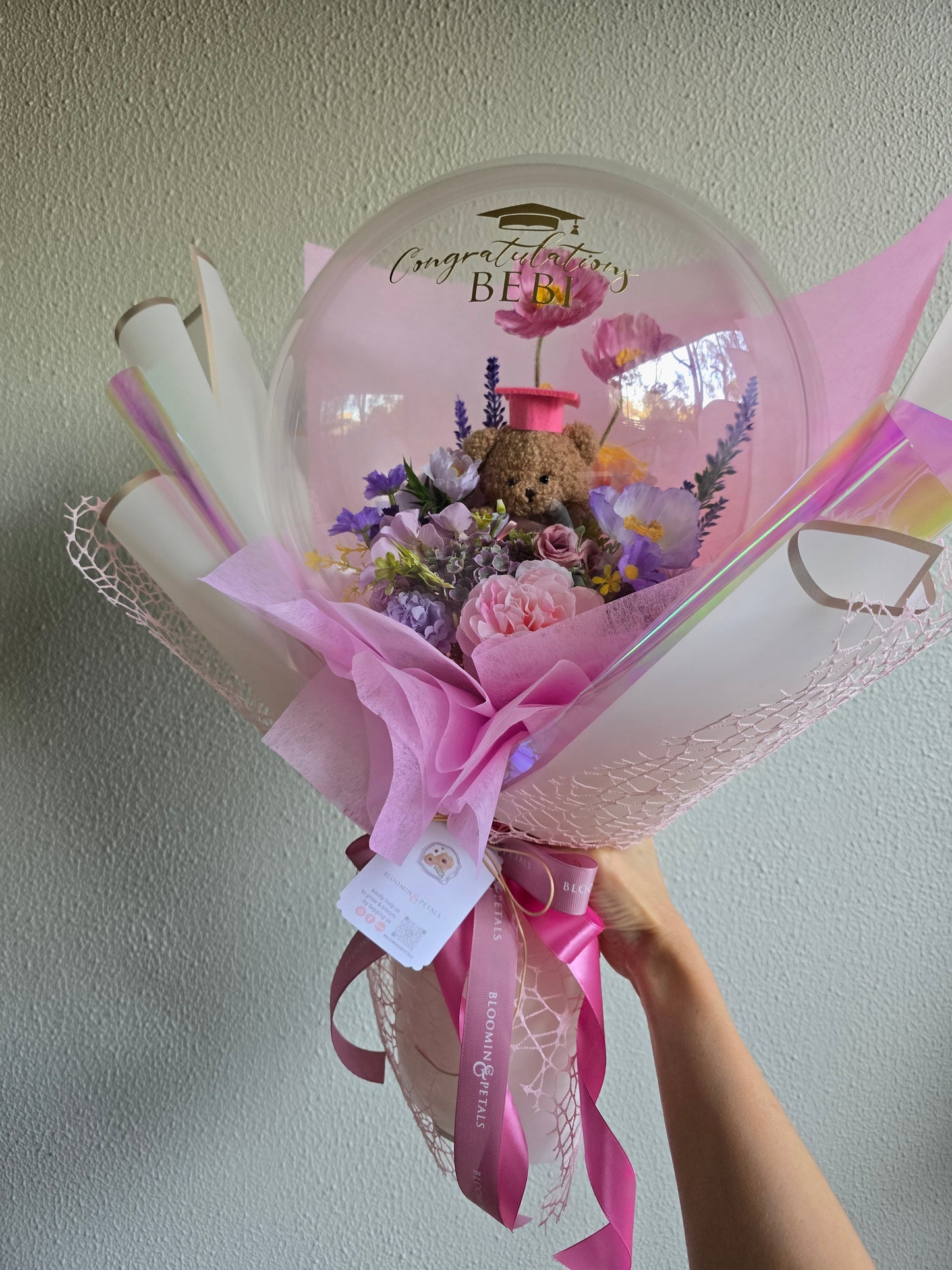 MEDIUM HARD BALLOON Graduation Flower balloon (PVC BALLOON) bouquet everlasting bouquet