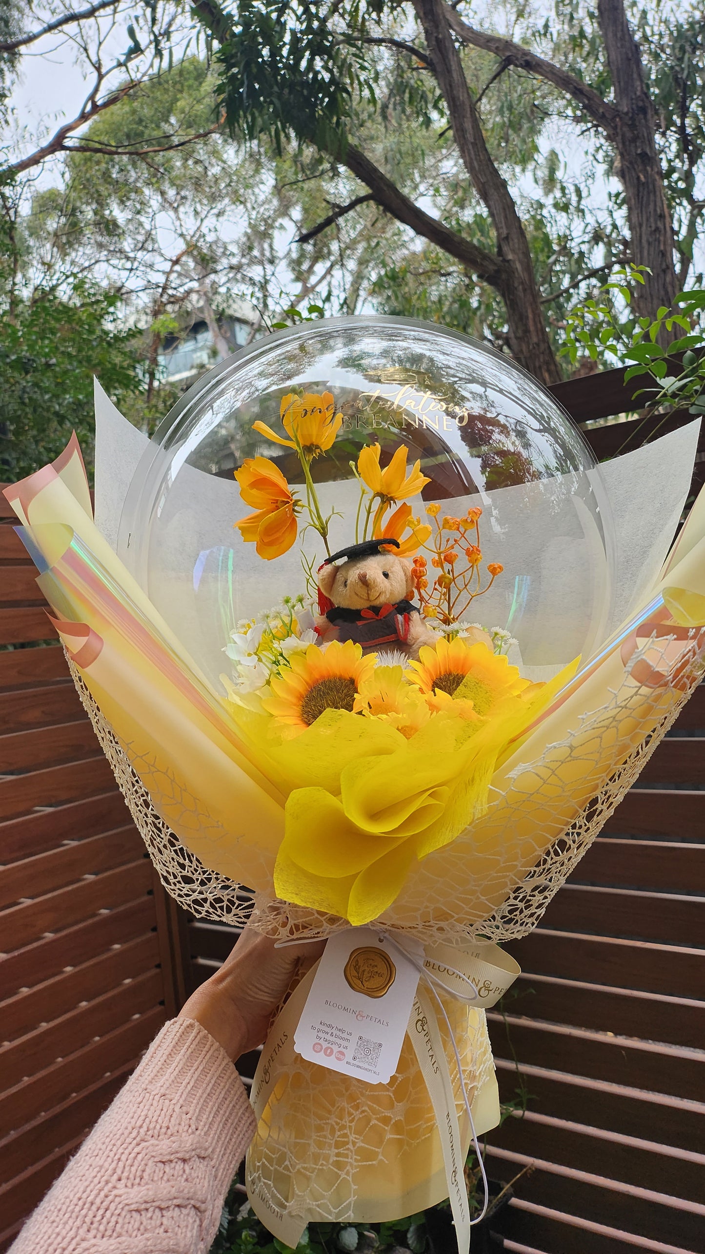 MEDIUM HARD BALLOON Graduation Flower balloon (PVC BALLOON) bouquet everlasting bouquet