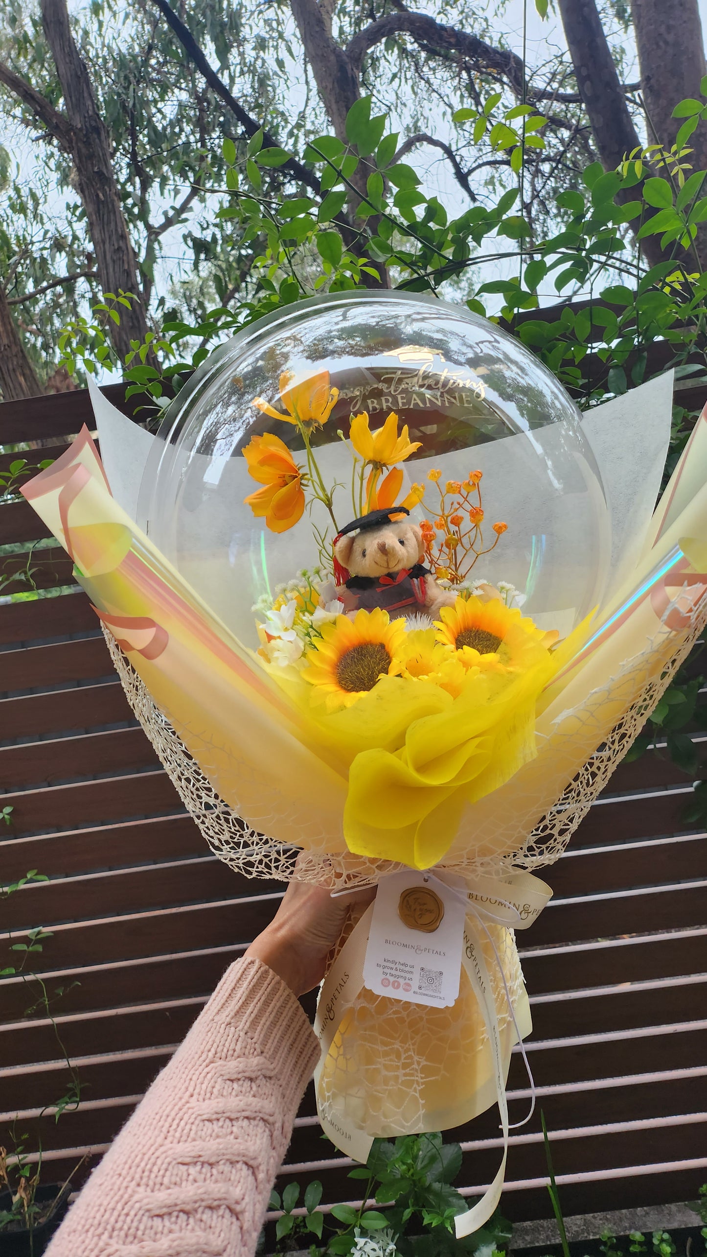 MEDIUM HARD BALLOON Graduation Flower balloon (PVC BALLOON) bouquet everlasting bouquet
