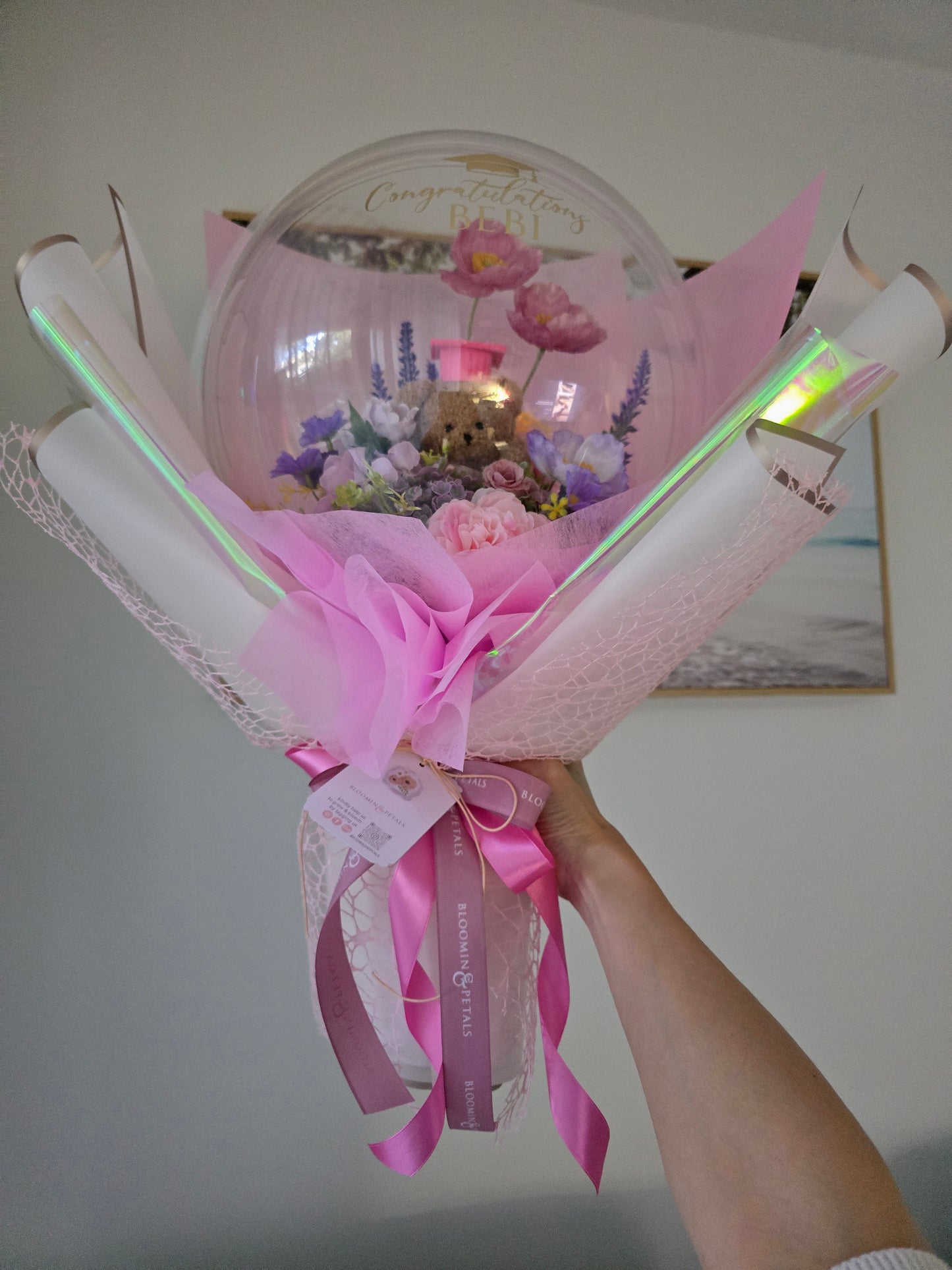 MEDIUM HARD BALLOON Graduation Flower balloon (PVC BALLOON) bouquet everlasting bouquet