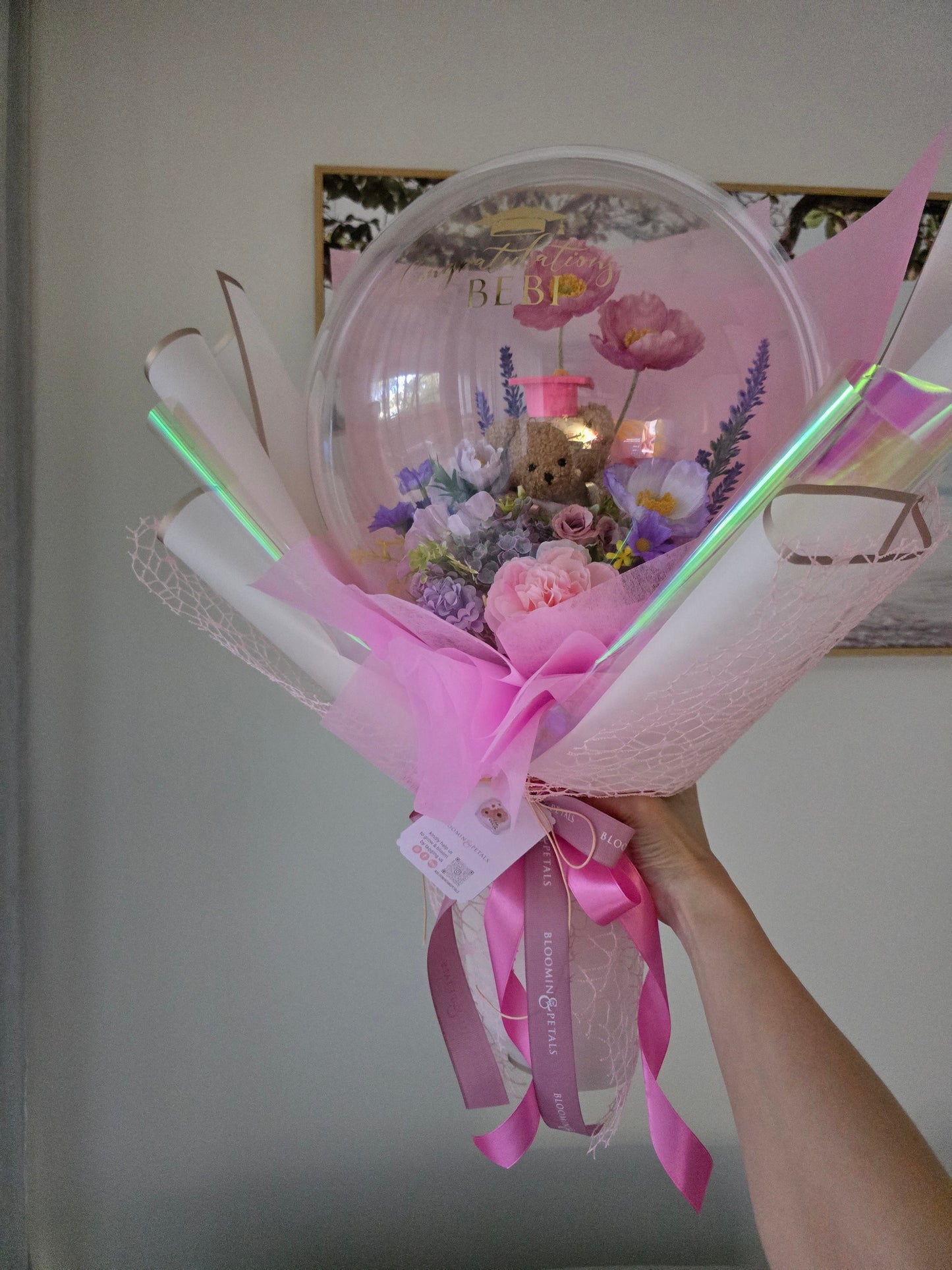 MEDIUM HARD BALLOON Graduation Flower balloon (PVC BALLOON) bouquet everlasting bouquet