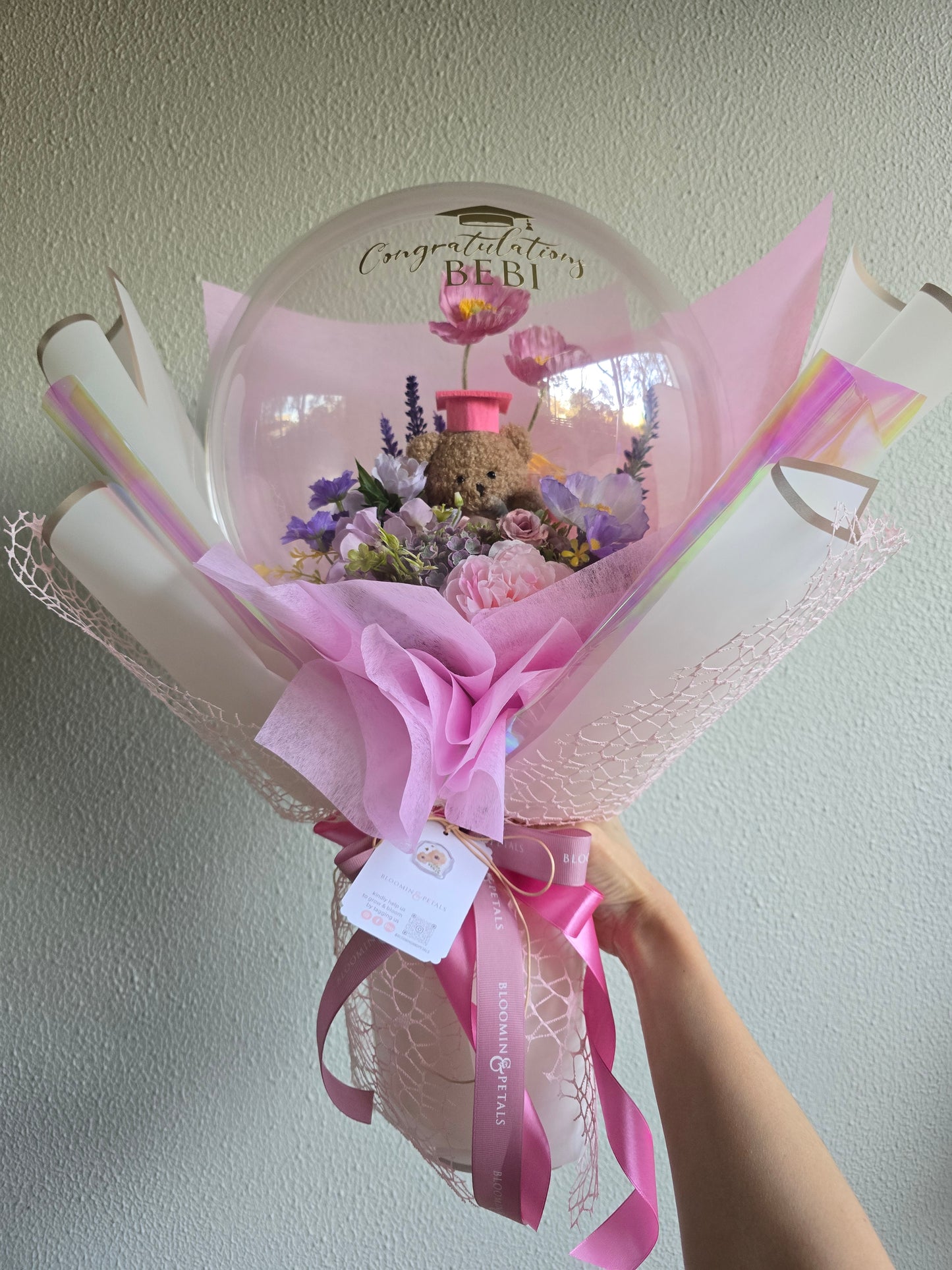 MEDIUM HARD BALLOON Graduation Flower balloon (PVC BALLOON) bouquet everlasting bouquet