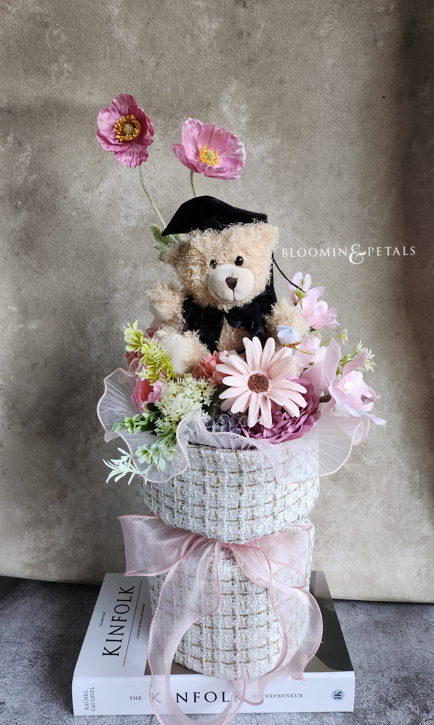 GRADUATION BOUQUET 360 design silk flower arrangement bouquet