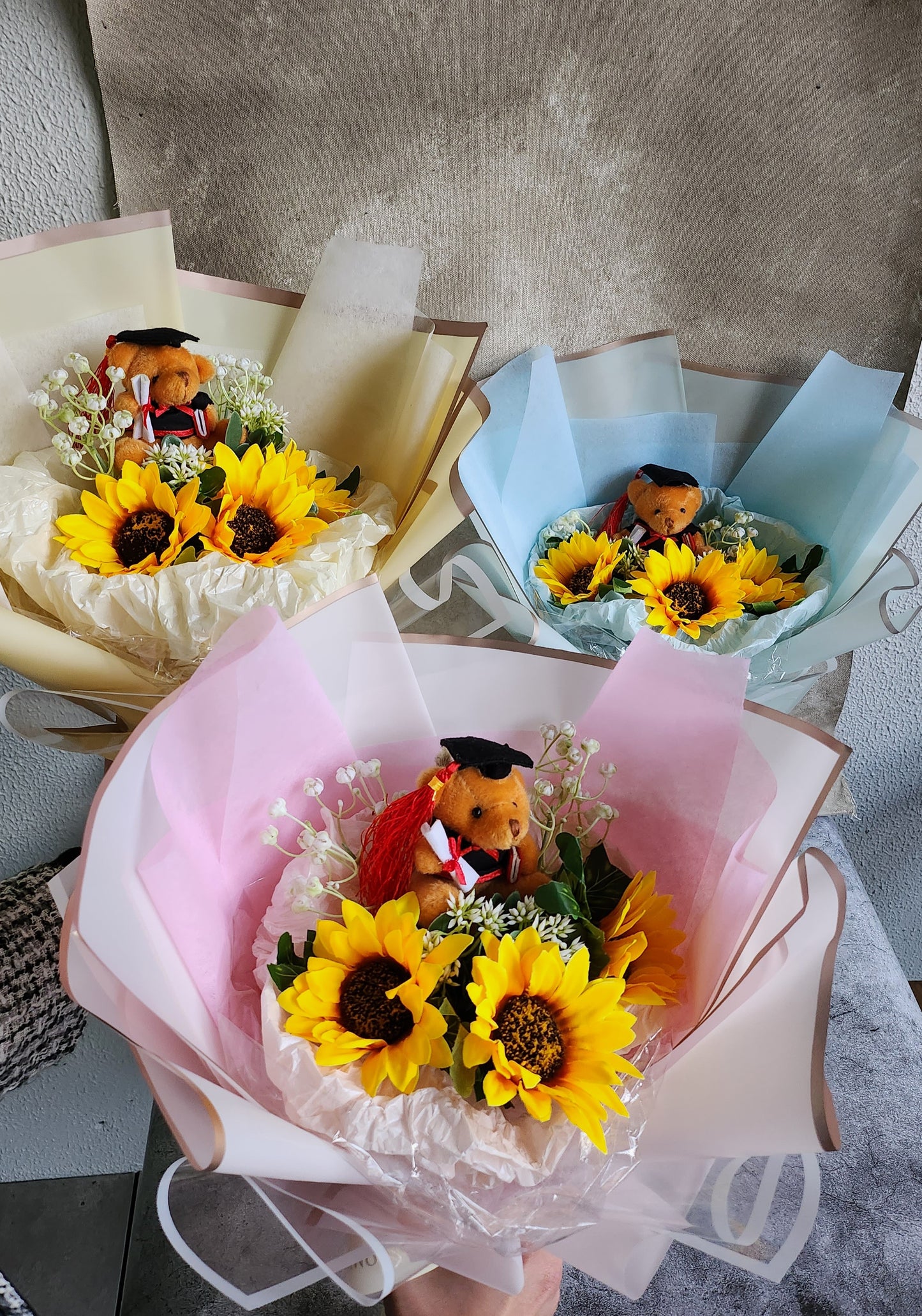 Sunflower graduation bouquet