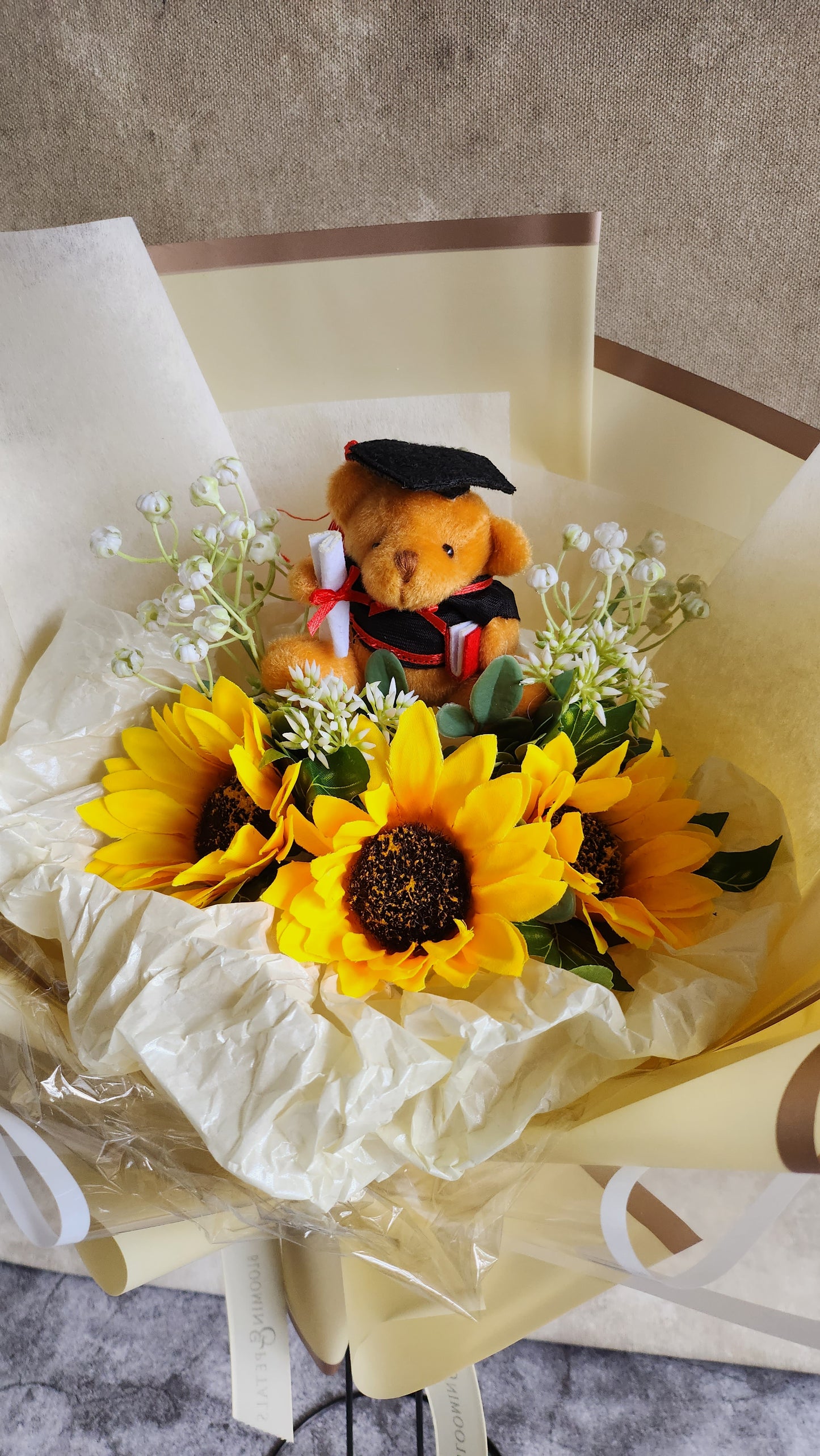 Sunflower graduation bouquet