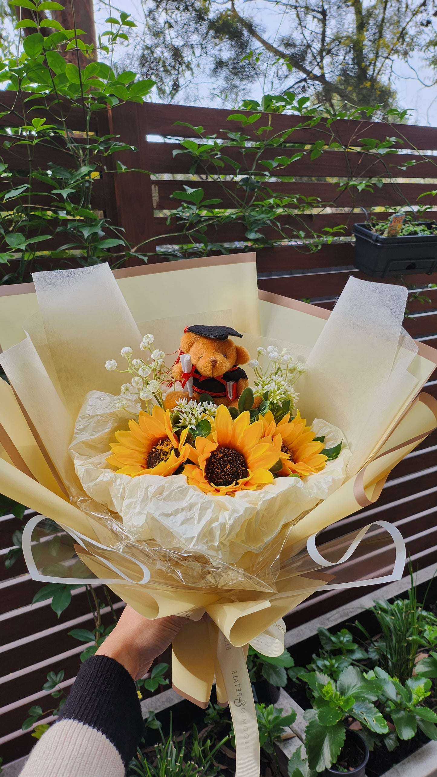 Sunflower graduation bouquet