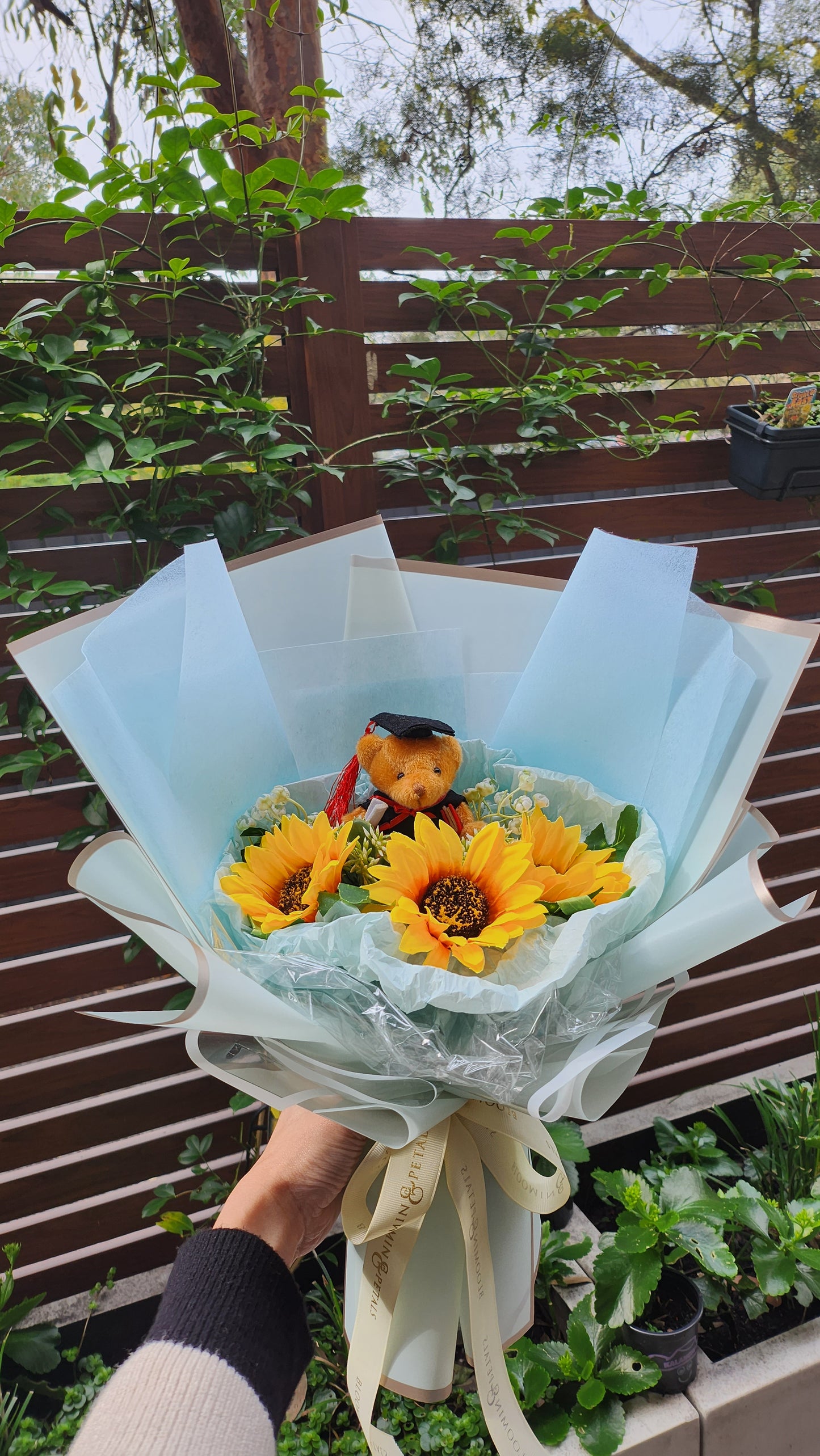 Sunflower graduation bouquet