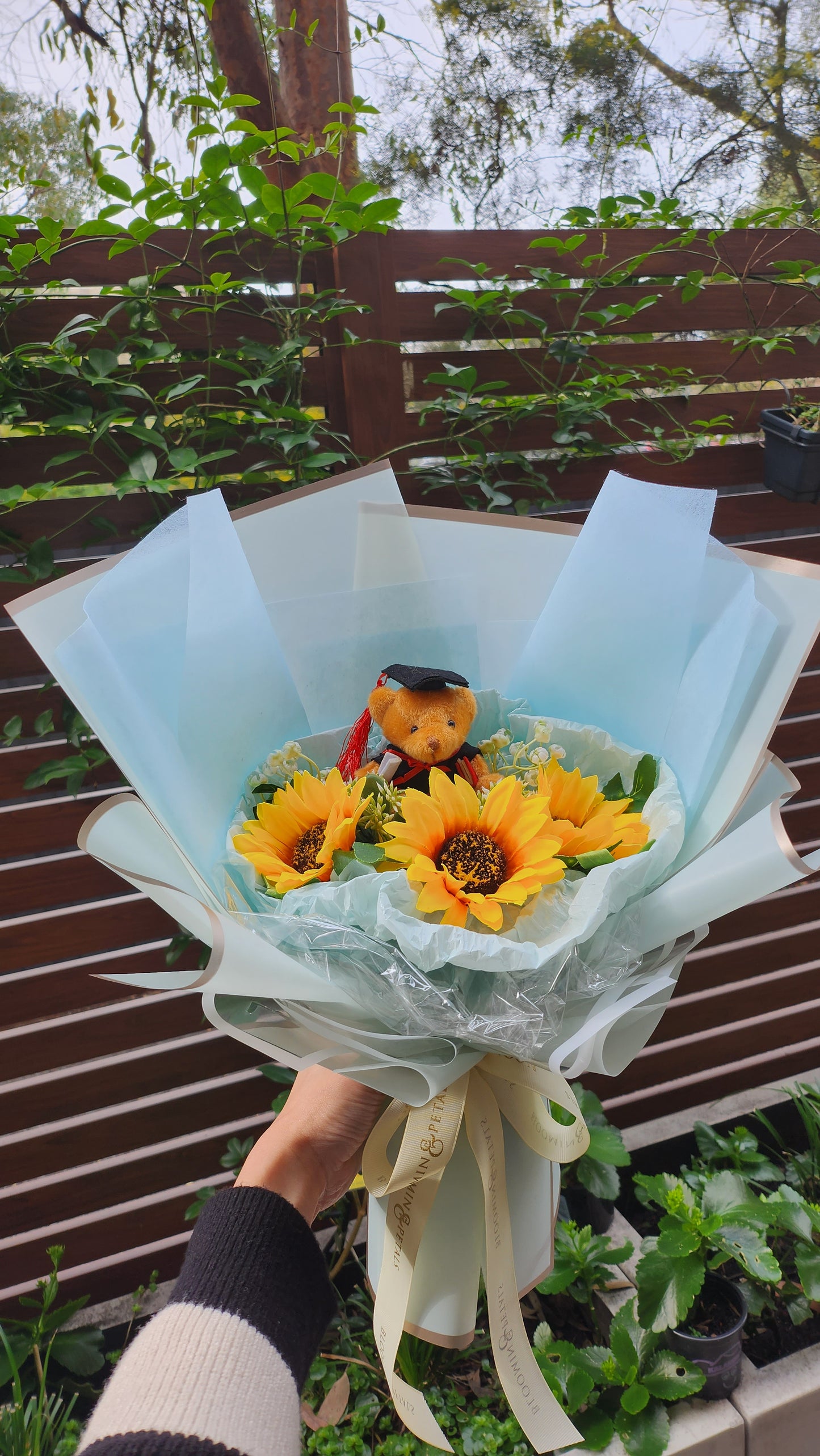 Sunflower graduation bouquet