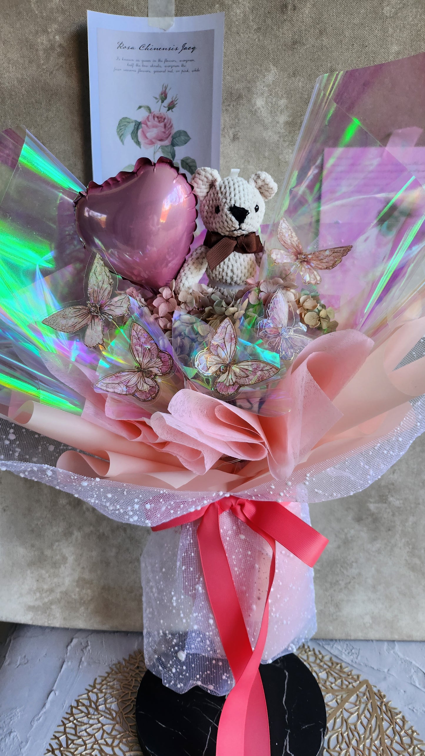 HOLOGRAM LIGHT UP BUTTERFLY BOUQUET