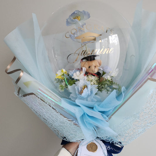 MEDIUM Flower Balloon Graduation bouquet