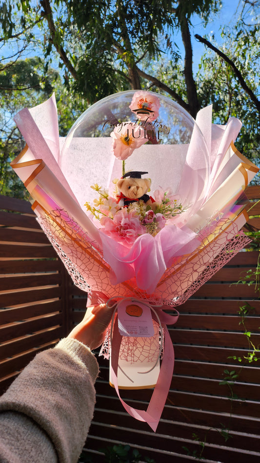 MEDIUM Flower Balloon Graduation bouquet