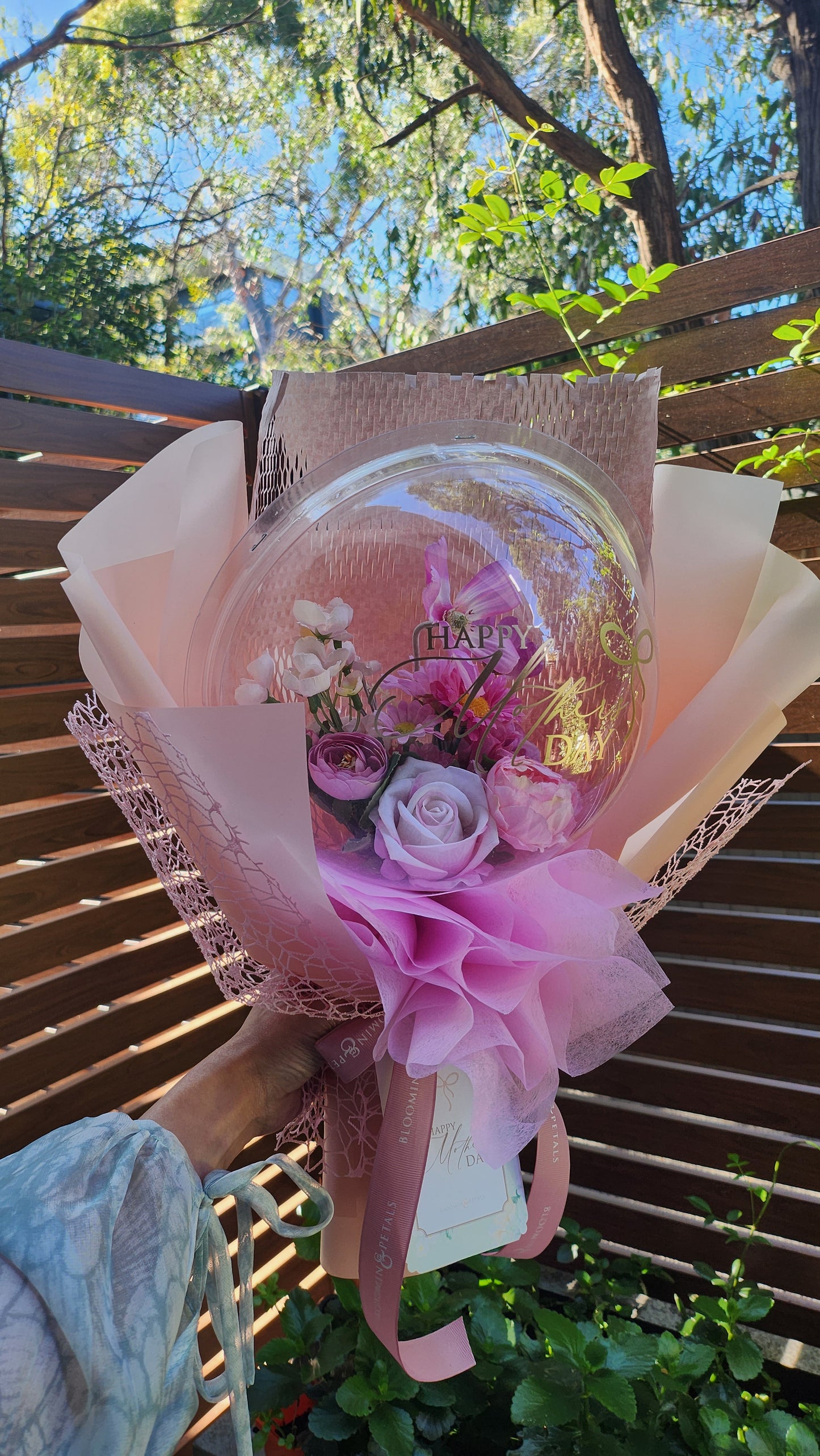 Mother's day unique gift SMALL size PVC Balloon flowers bouquet