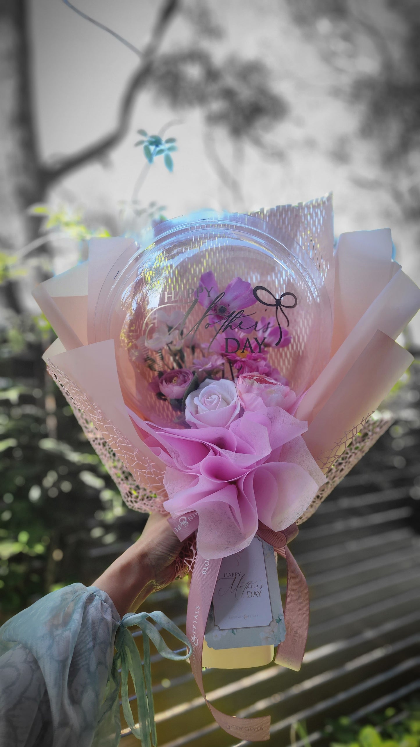 Mother's day unique gift SMALL size PVC Balloon flowers bouquet