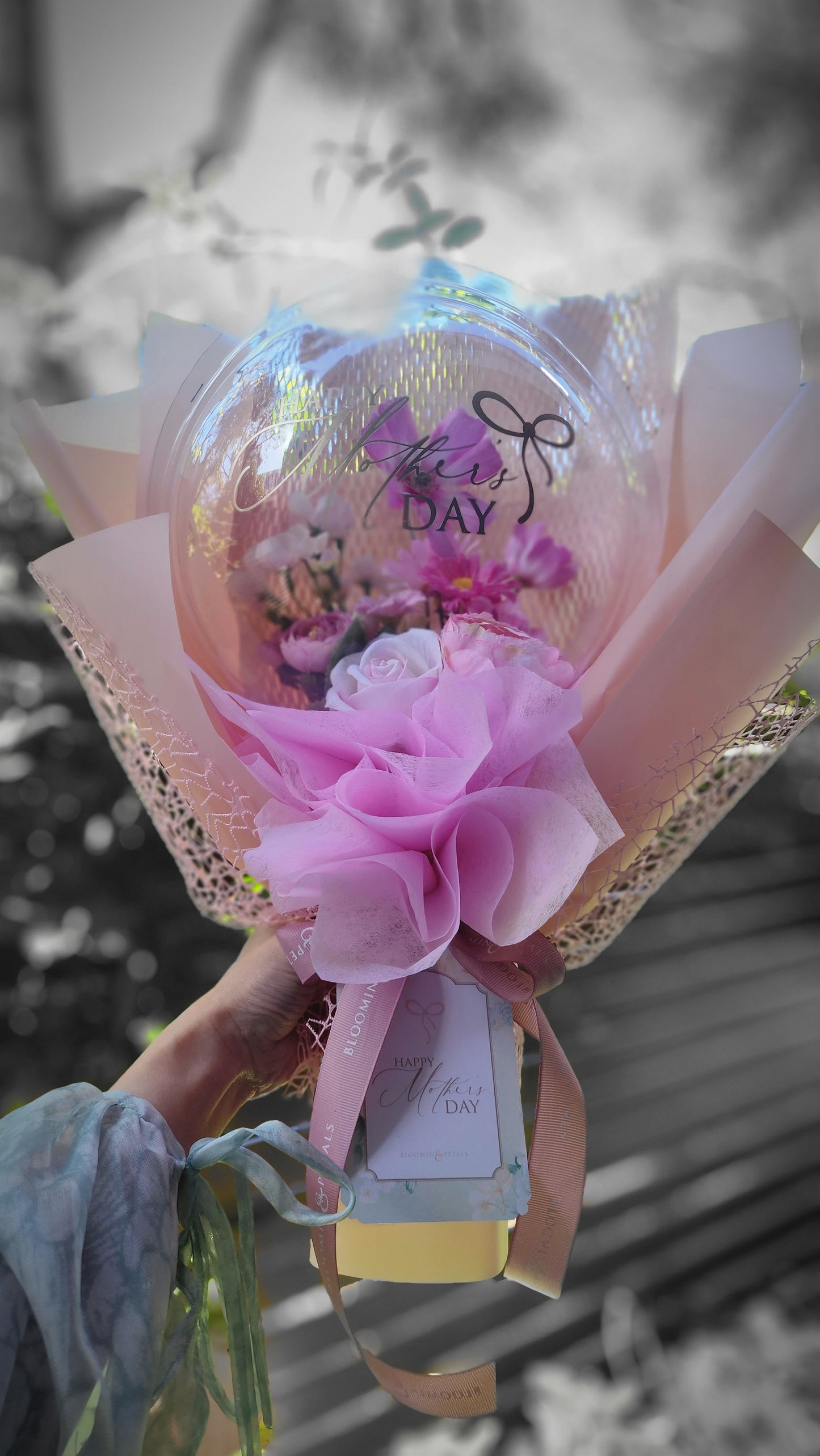 Mother's day unique gift SMALL size PVC Balloon flowers bouquet