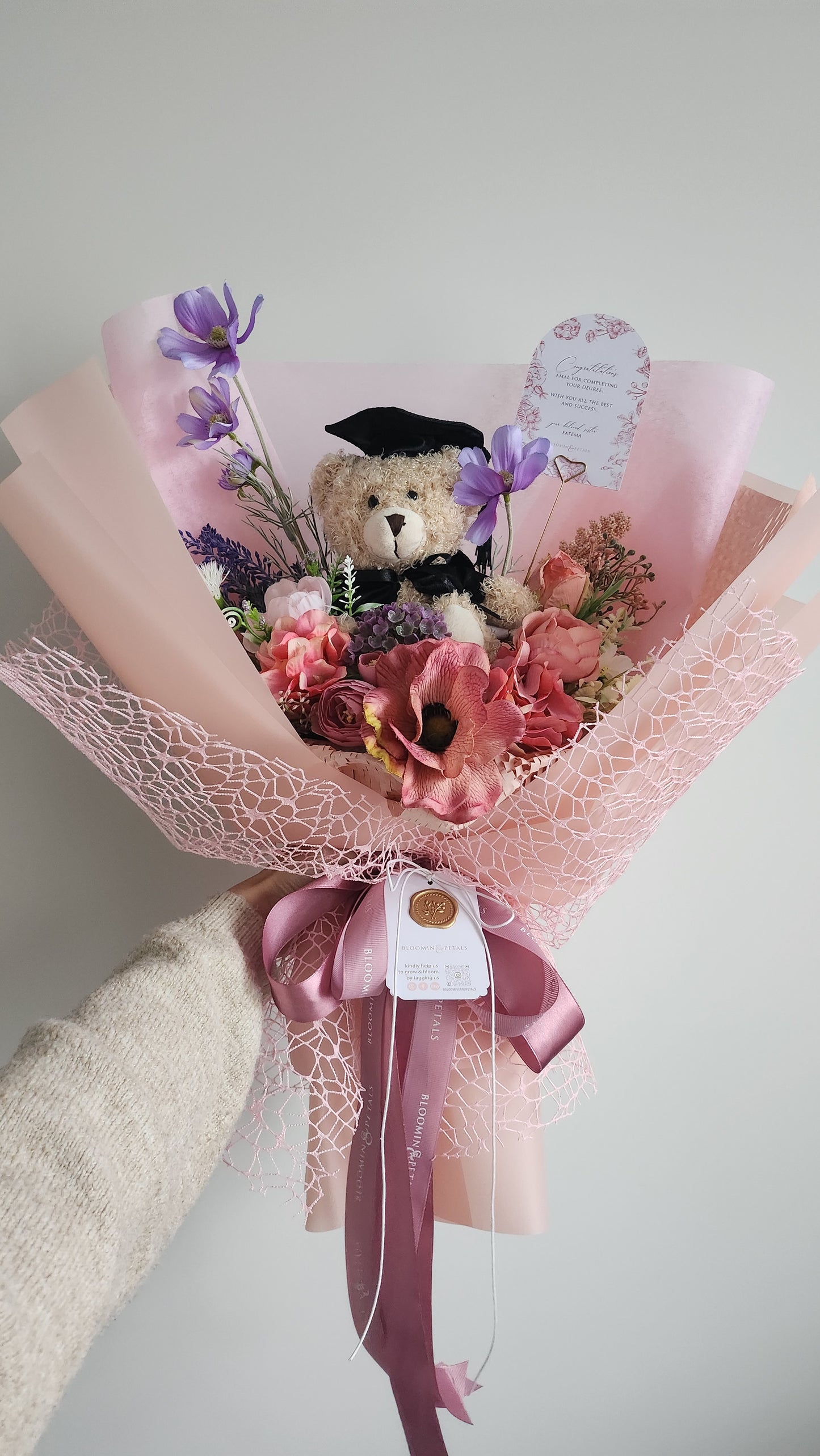 GRADUATION BOUQUET silk flower arrangement bouquet