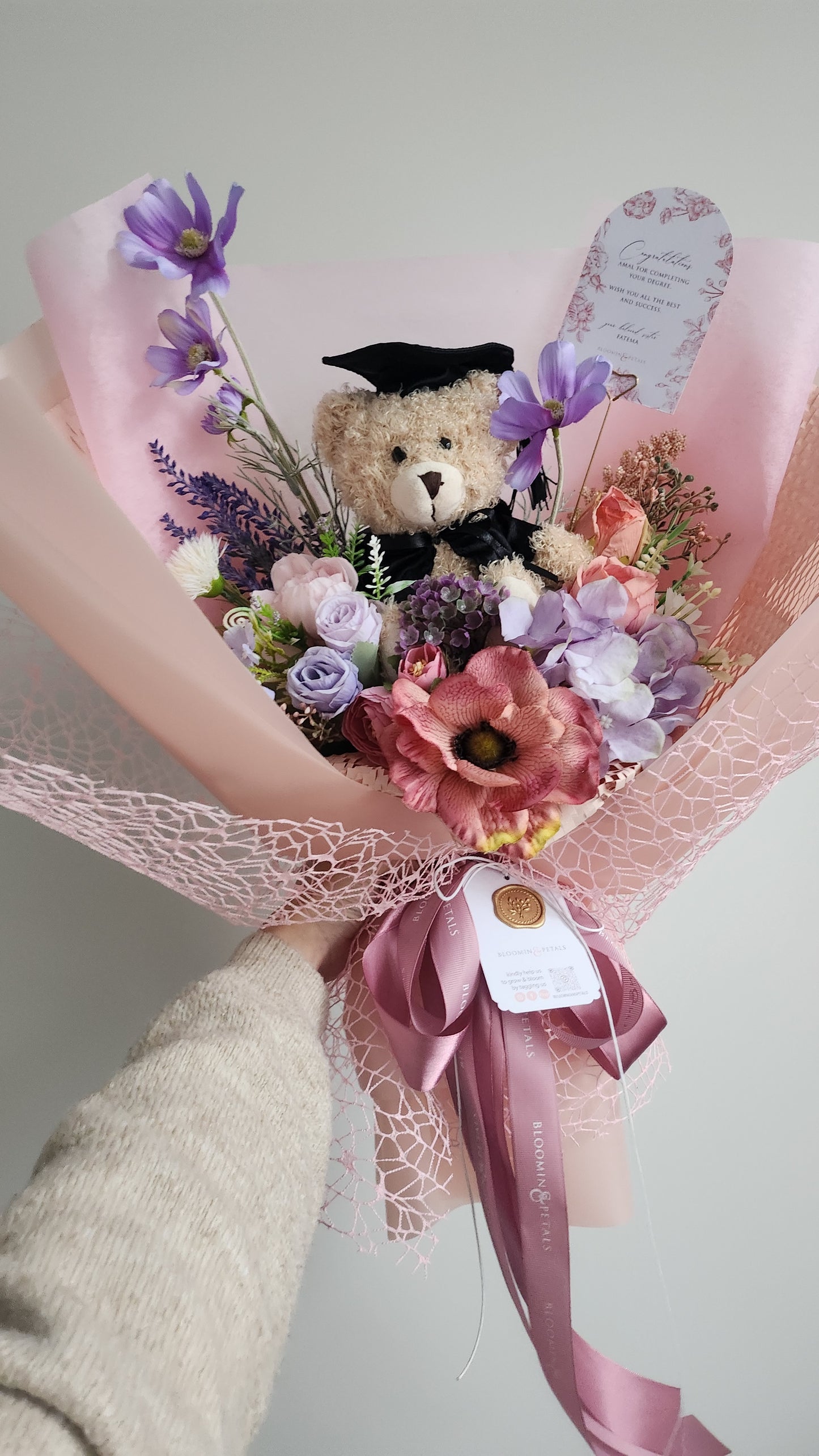 GRADUATION BOUQUET silk flower arrangement bouquet