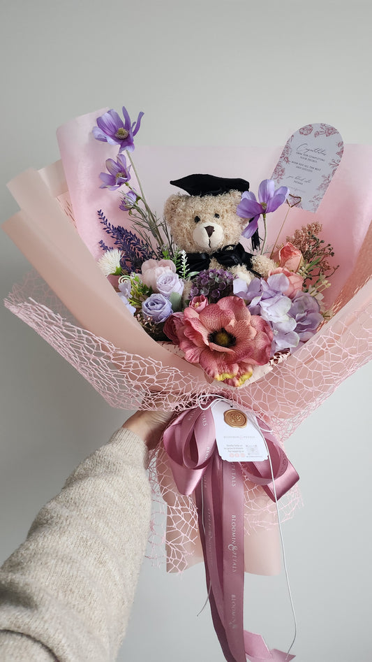 GRADUATION BOUQUET silk flower arrangement bouquet