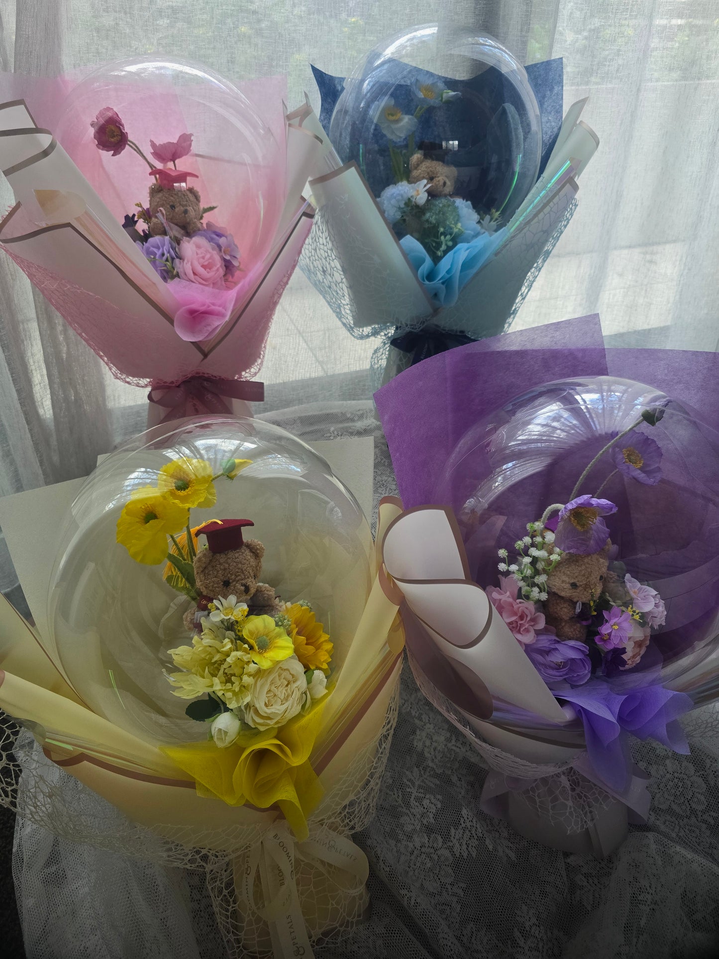 NEW MEDIUM Flower Balloon Graduation bouquet