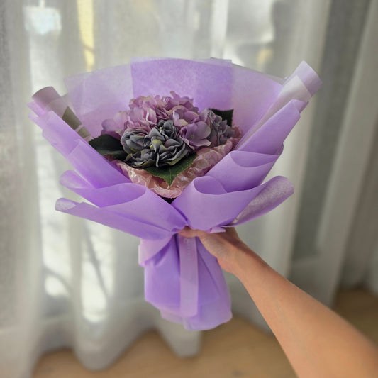 SIMPLE GRADUATION BOUQUET silk flower arrangement round bouquet