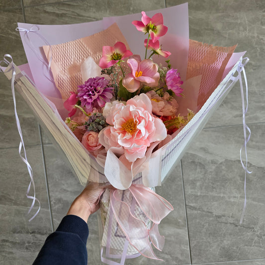 Elegant Peony Silk flowers arrangement bouquet