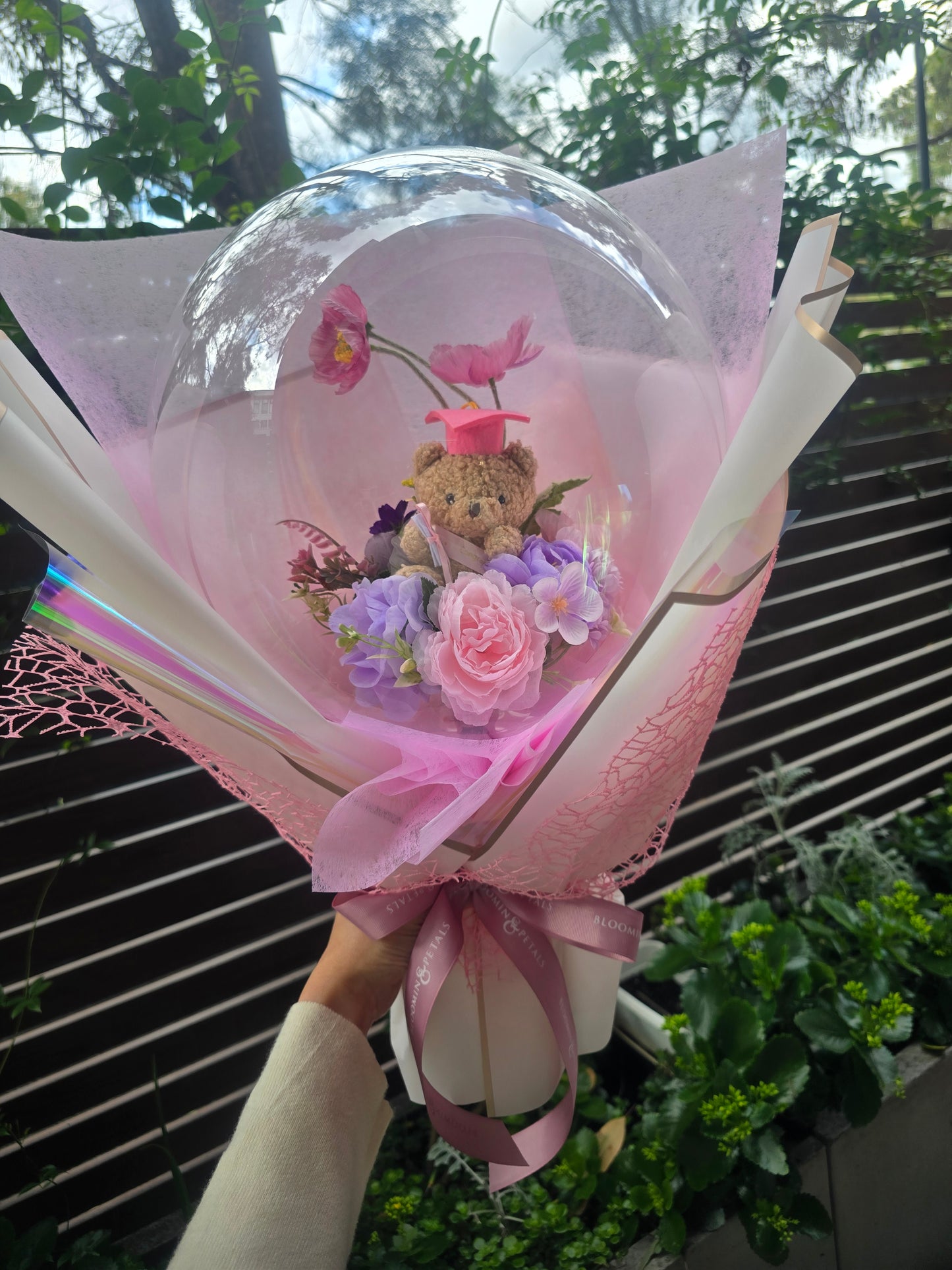 NEW MEDIUM Flower Balloon Graduation bouquet