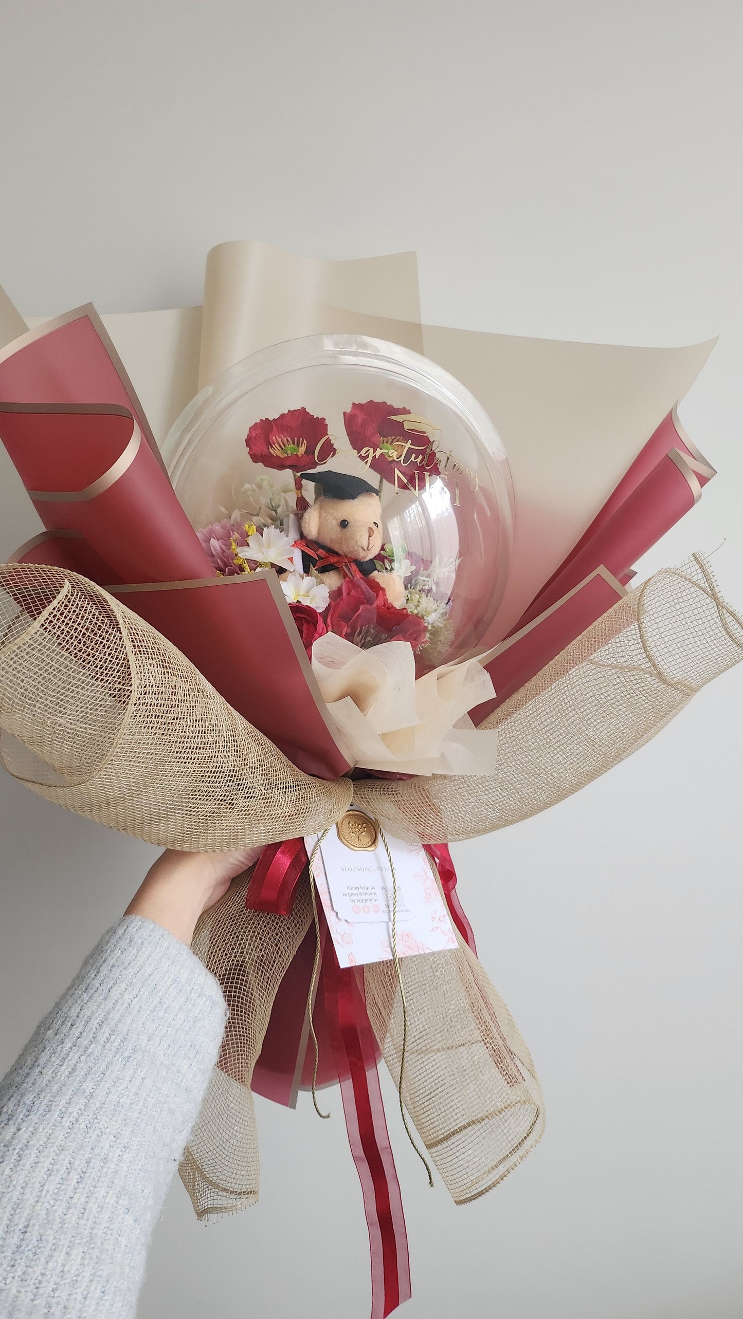 MINI HARD BALLOON Graduation Flower balloon (PVC BALLOON) bouquet