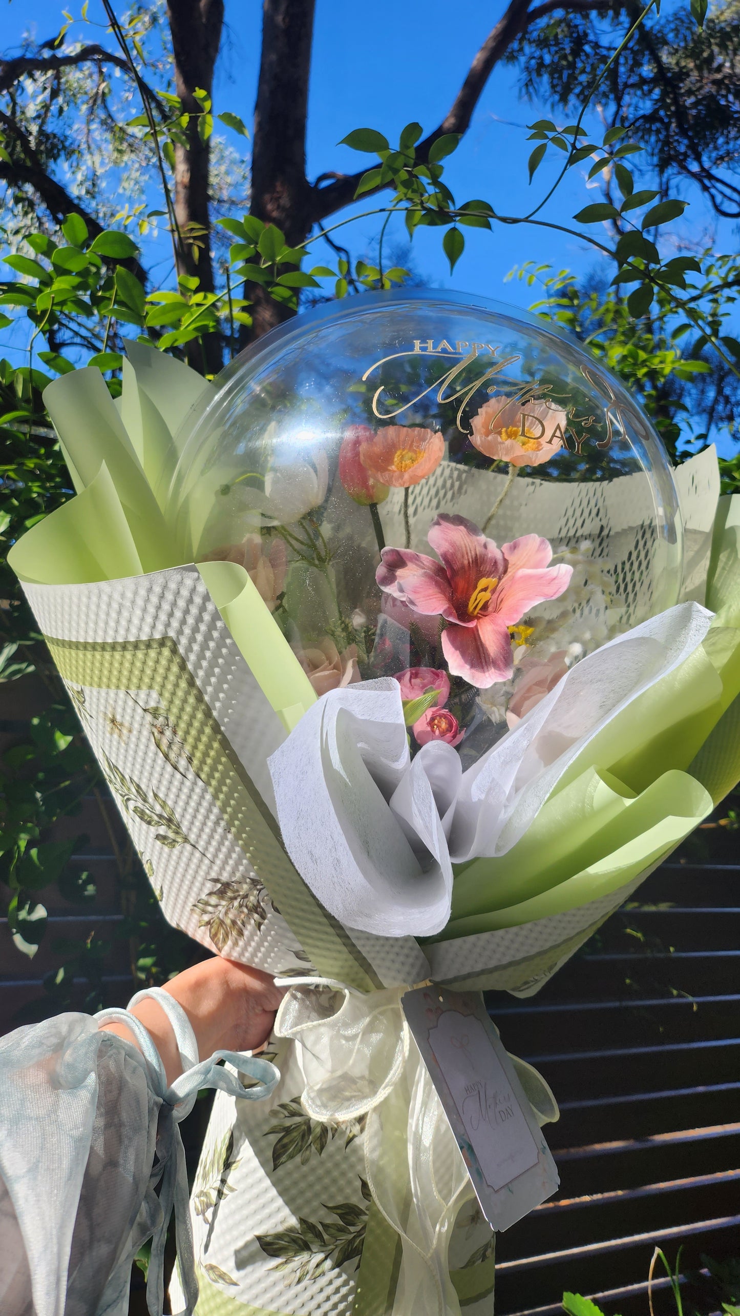 Mother's day unique gift LARGE size PVC Balloon flowers bouquet