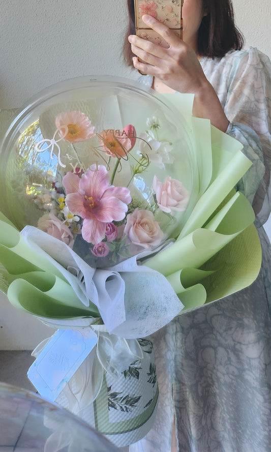 Mother's day unique gift LARGE size PVC Balloon flowers bouquet