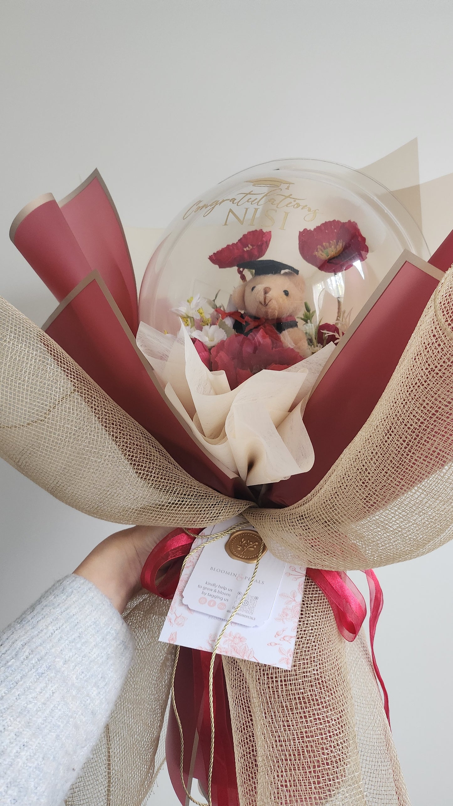 MINI HARD BALLOON Graduation Flower balloon (PVC BALLOON) bouquet
