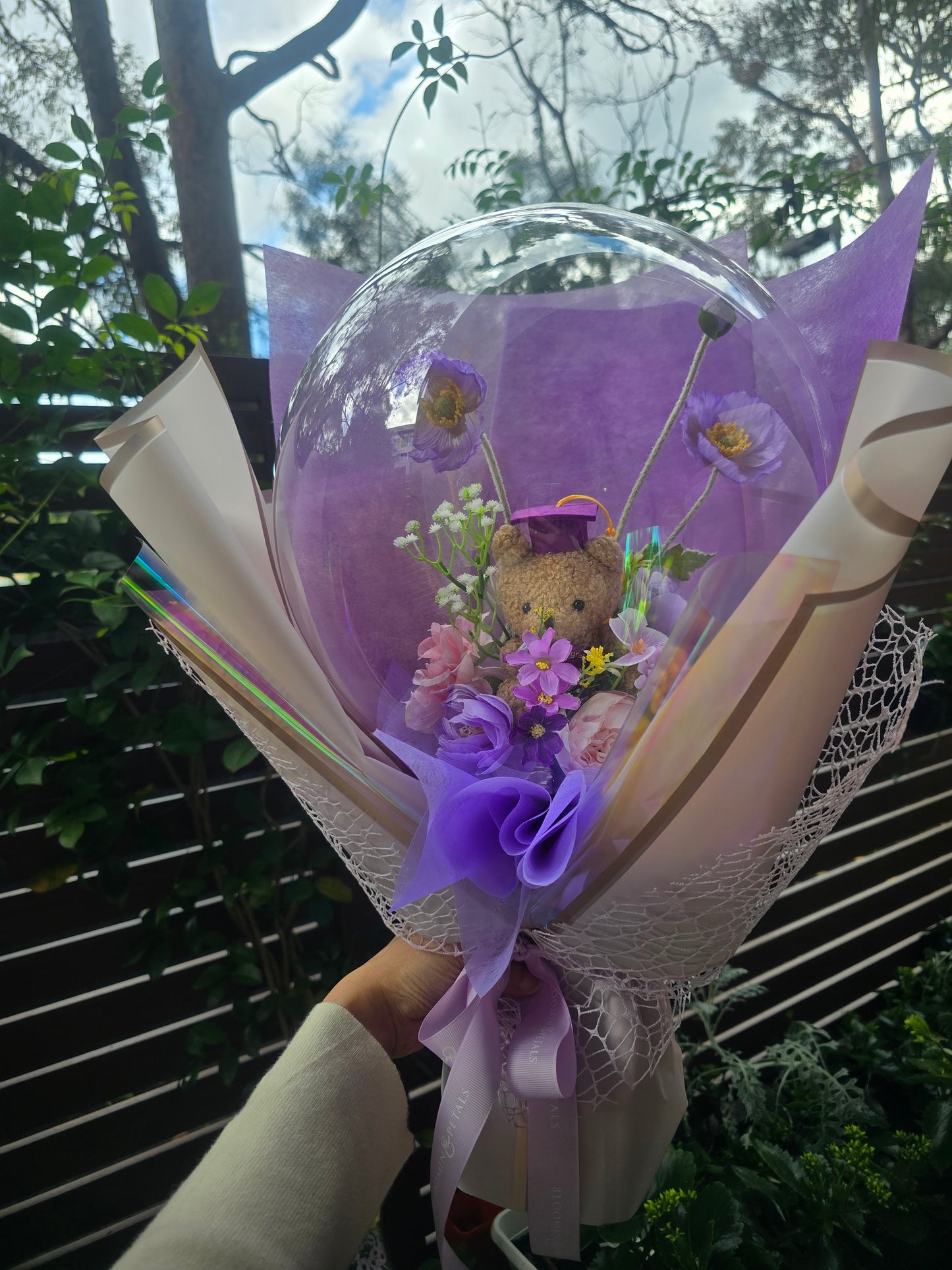 NEW MEDIUM Flower Balloon Graduation bouquet