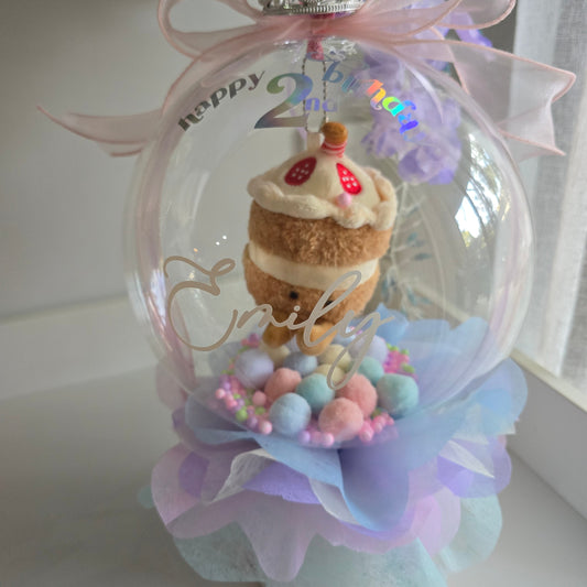 PERSONALISED BIRTHDAY BALLOON BLOOMBOX WITH PLUSHIE
