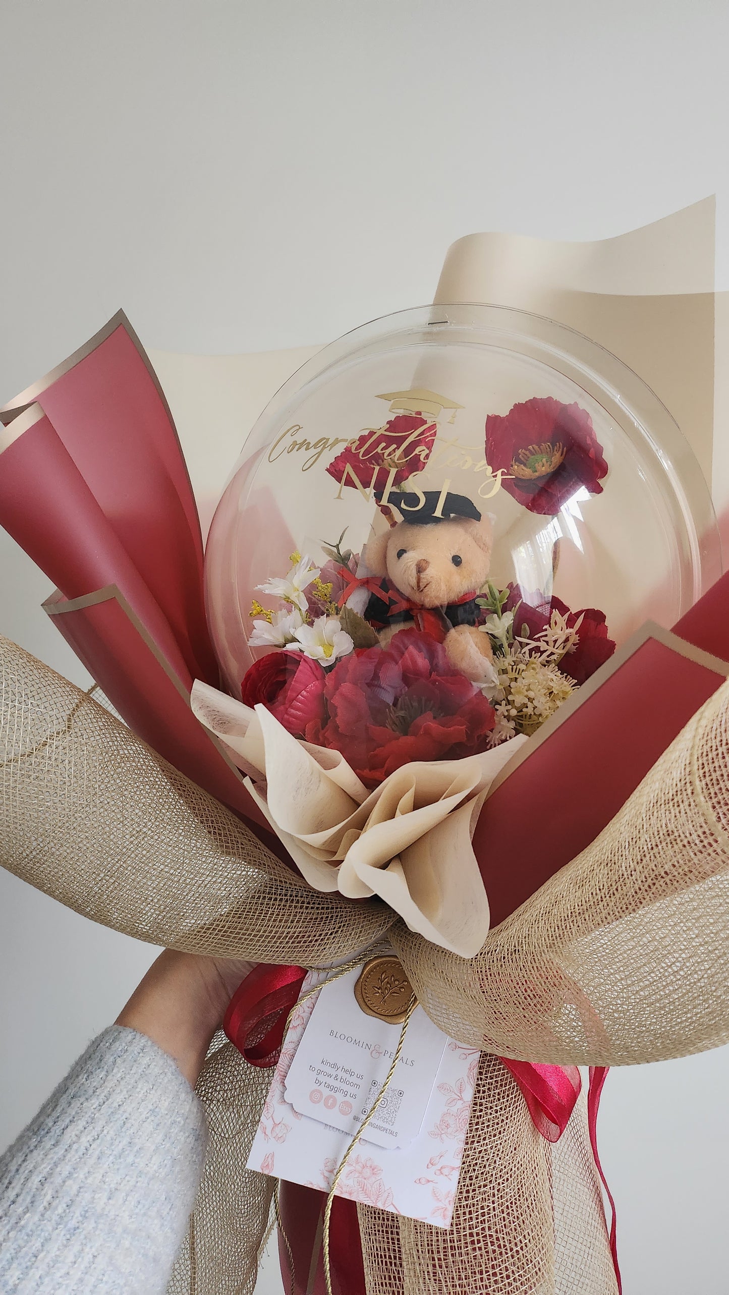 MINI HARD BALLOON Graduation Flower balloon (PVC BALLOON) bouquet