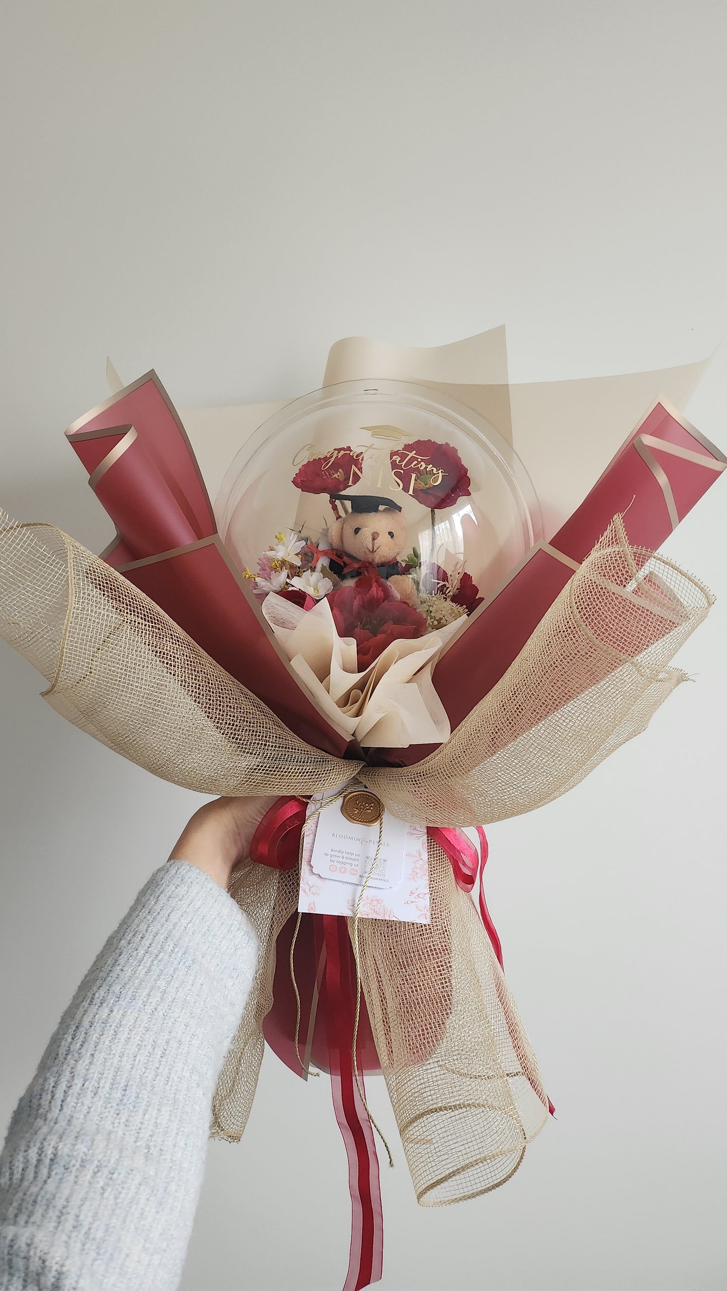 MINI HARD BALLOON Graduation Flower balloon (PVC BALLOON) bouquet