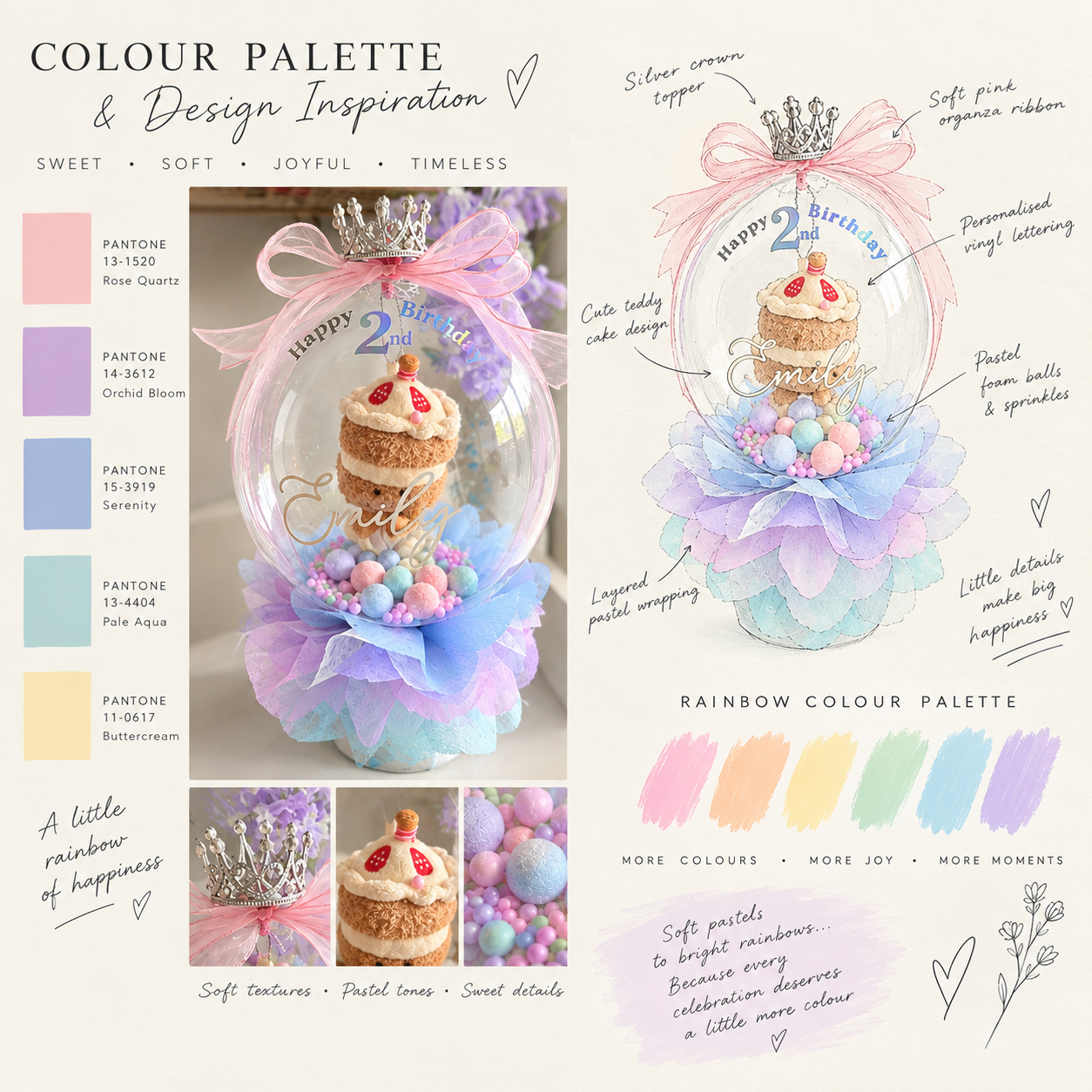 PERSONALISED BIRTHDAY BALLOON BLOOMBOX WITH PLUSHIE