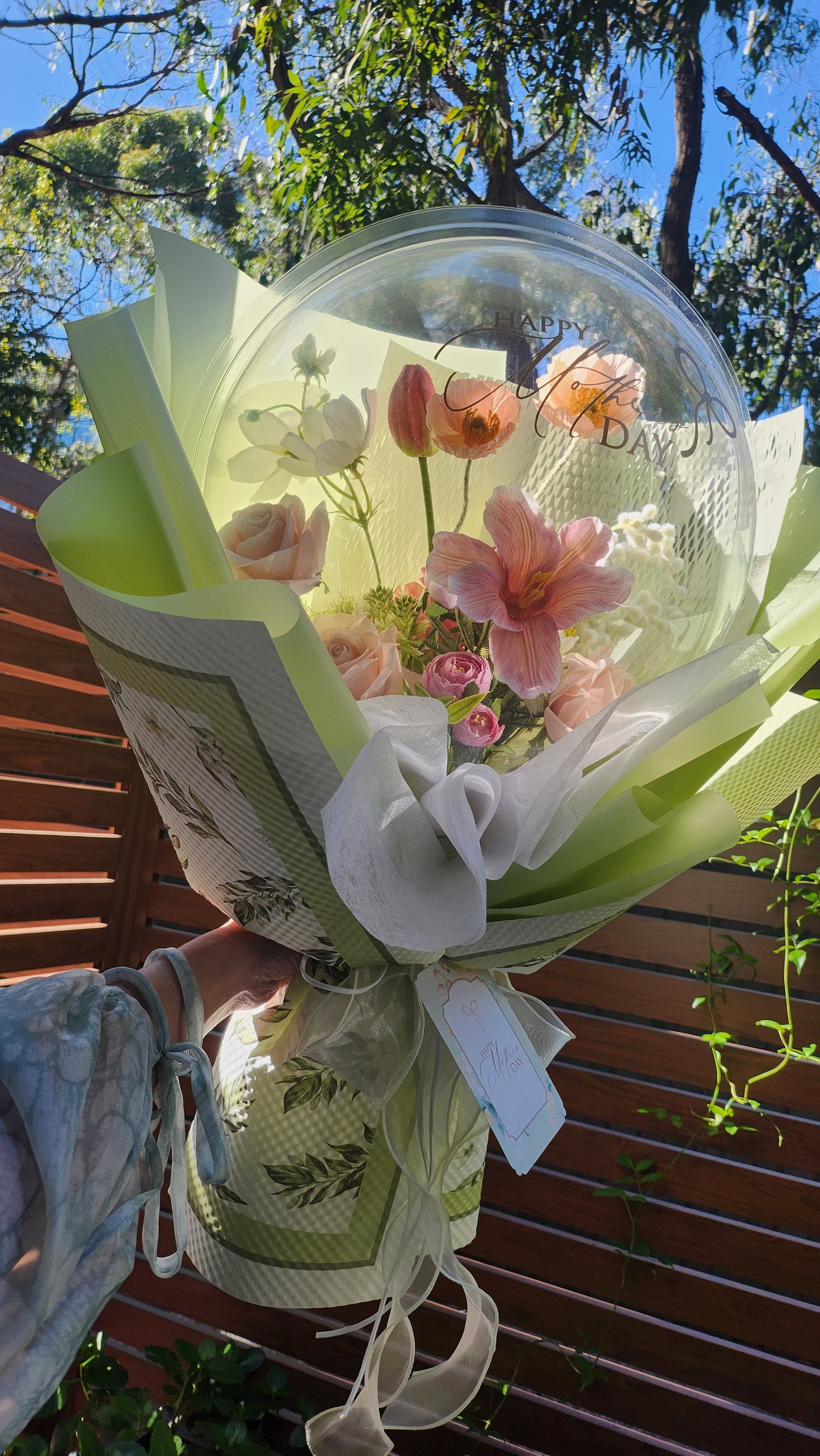 Mother's day unique gift LARGE size PVC Balloon flowers bouquet